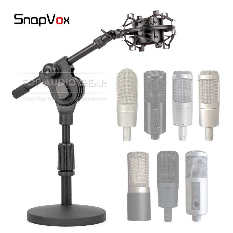 Desktop Suspension Microphone Spider Shock Mount For AUDIO TECHNICA AT2050 AT4033 AT4040 Holder Shockproof Recording Mic Stand