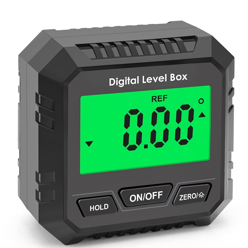 ! Mini Magnetic Digital Inclinometer Level Box Gauge Angle Meter Finder Protractor Base Small Electronic Protractor: Black