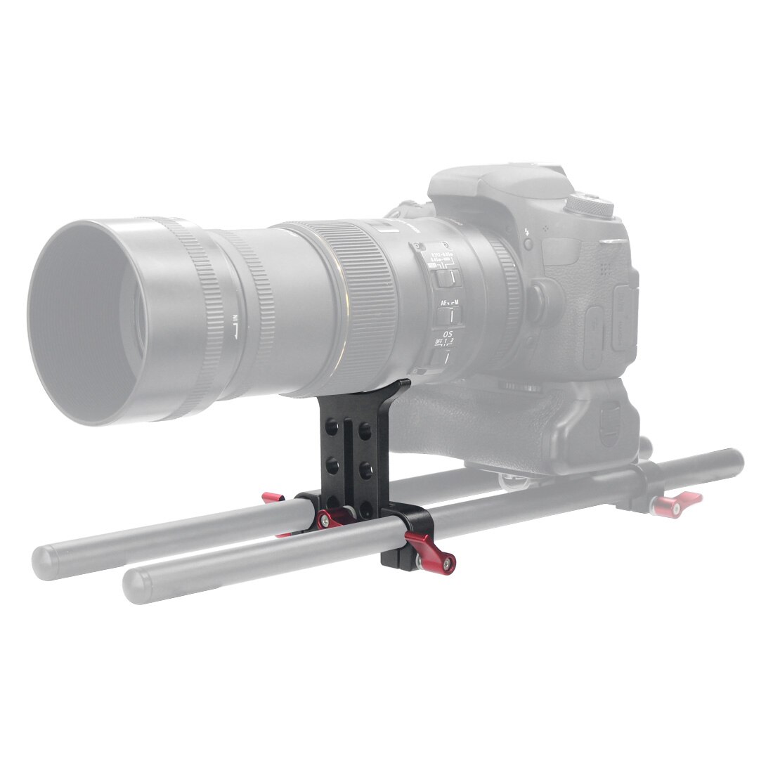 Aluminiumslegering 15mm teleobjektivstøttebeslag adapter forlængerrør klip rig stang clmap system til 5 d 3 5 d 2 slr dslr kamera