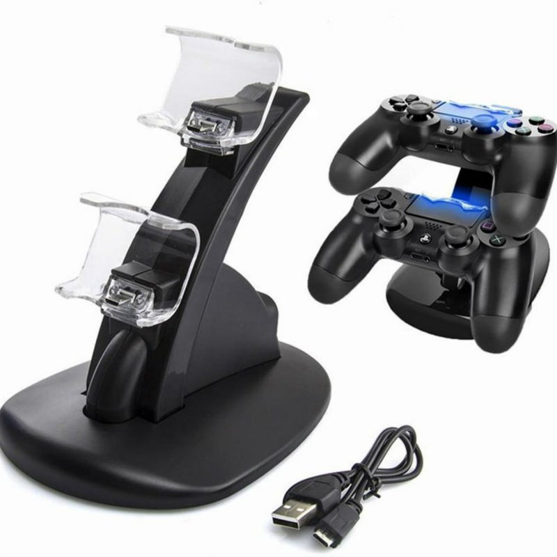 LED Dual USB Charging Charger Dock Stand Cradle Docking Station For -XBOX ONE X S SLIM Game Gaming Console Controller