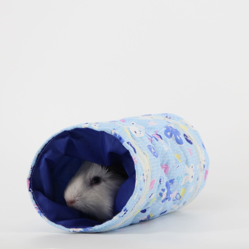 Canal unique chinchilla hamster tunnel jouet petit cochon d'inde hamster jouet tube tunnel hamster cage maison tissu jouet