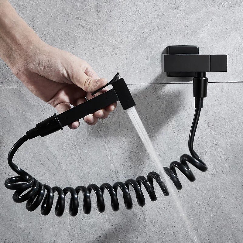 Black bidet shower mixer kit wall black mop pool single cold tap black wall single cold tap bathroom tap