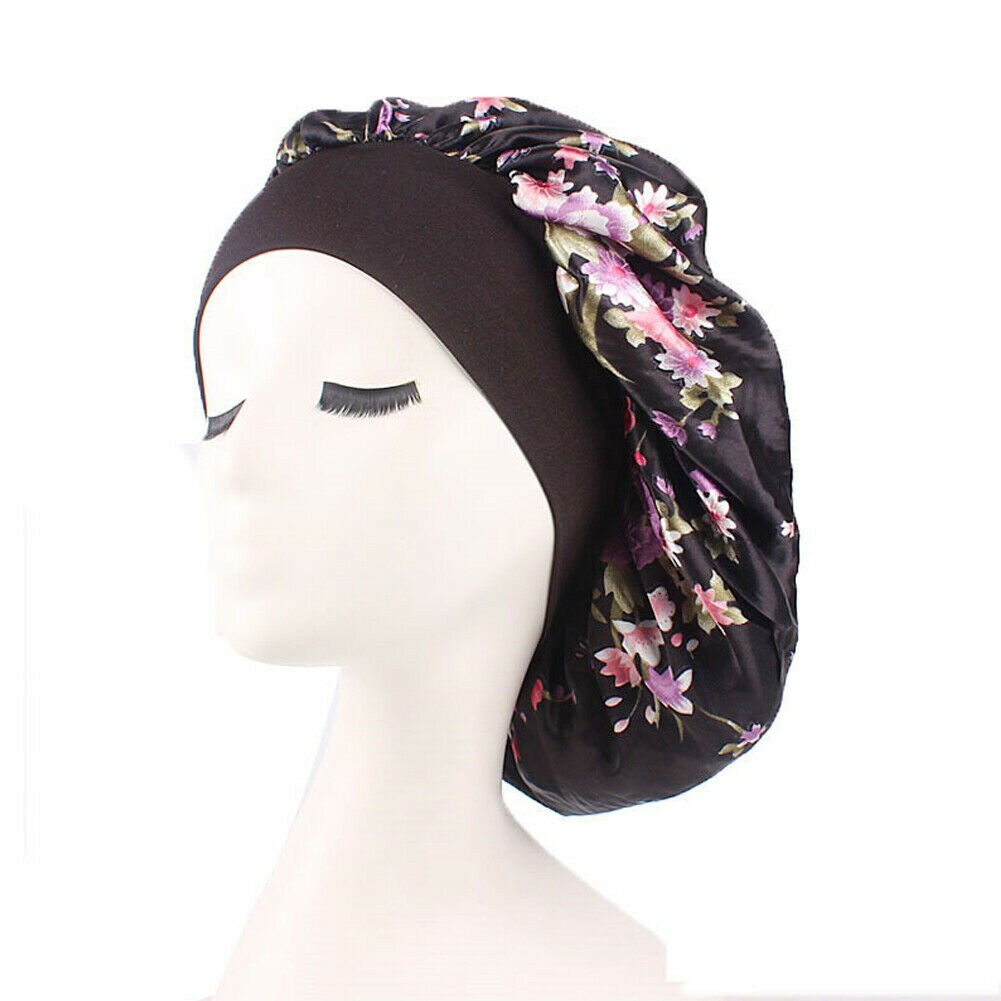 1pc dusjhett silke natt søvn lue hår panser hatt hodetrekk sateng turban dårlig produkt: Stil c