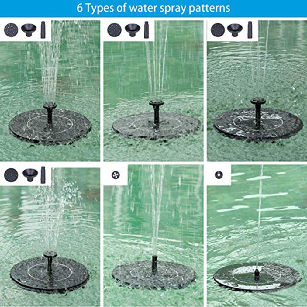 Solar water pump for floating outdoor pool running water floating fountain Garden Fountain Pool Watering Pond Solar Pump