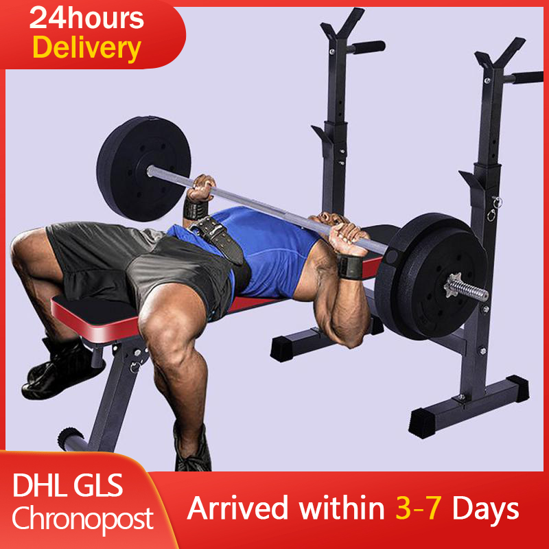 112*58.5*104cm cama de levantamento de peso dobrável altura ajustável multifuncional acessórios hwc