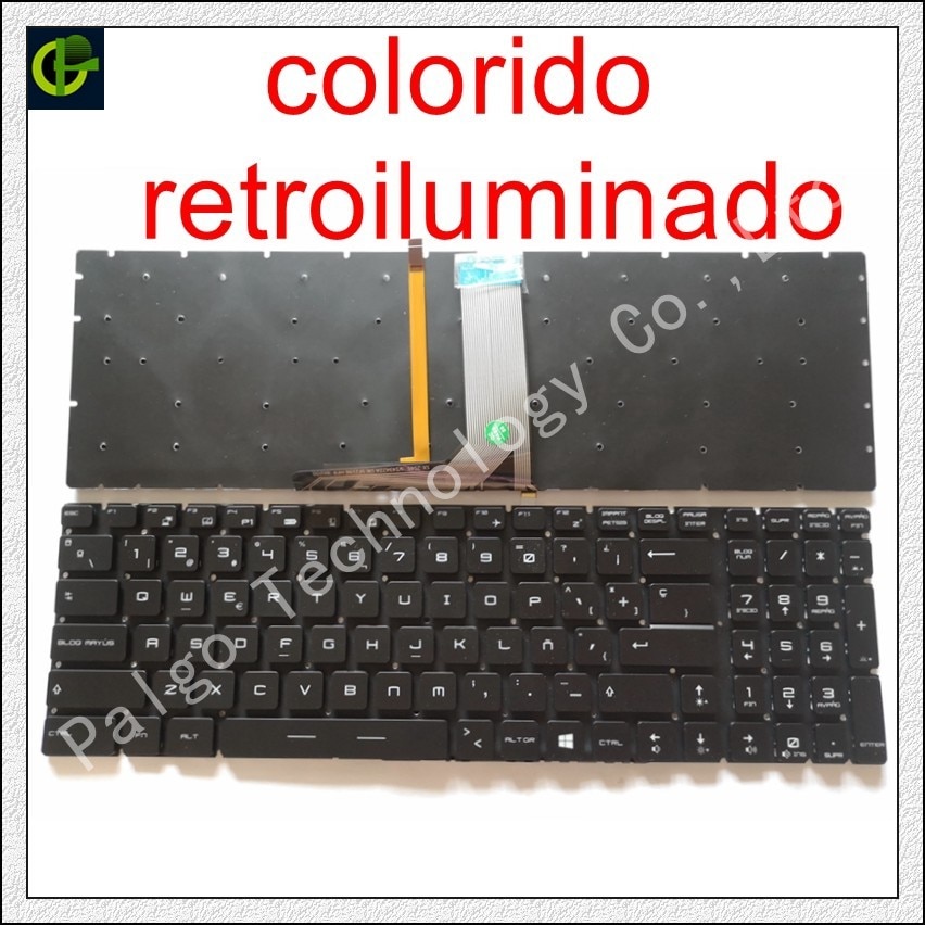 Spaans Rgb Backlit Kleurrijke Toetsenbord Voor Msi MS-16K2 MS-16L2 MS-16JB MS-179B MS-1796 MS-1799 MS-16J9 MS-1792 MS-16J1 Latin Sp