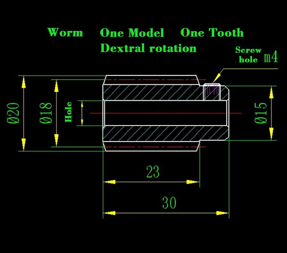 Motor Wheel Worm 20mm*30mm Deceleration Ratio 20 Steel Cooper Electric Motor Wheel Kit