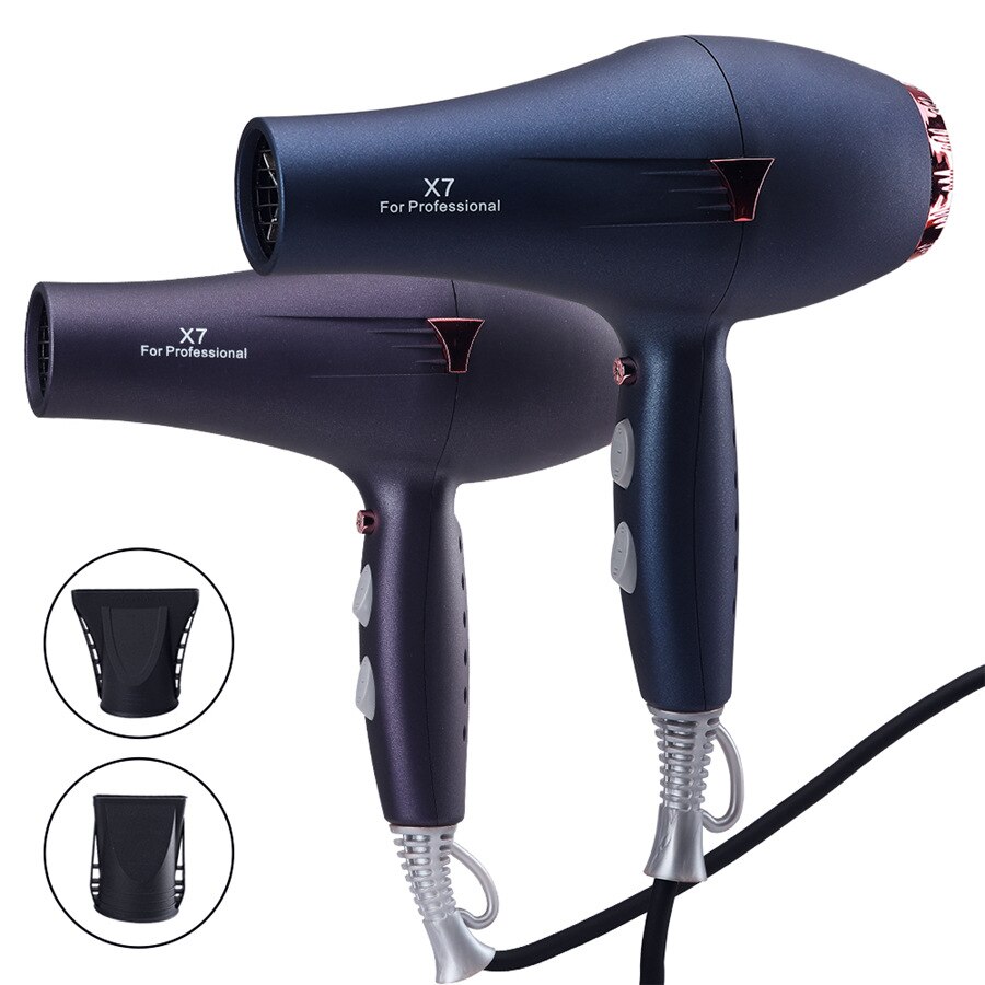 EU Powerful Hair Dryer 220V 2000W Fast Heating And Cold Adjustment Ionic Air Blow Dryer with Air Collecting Nozzl DC motor