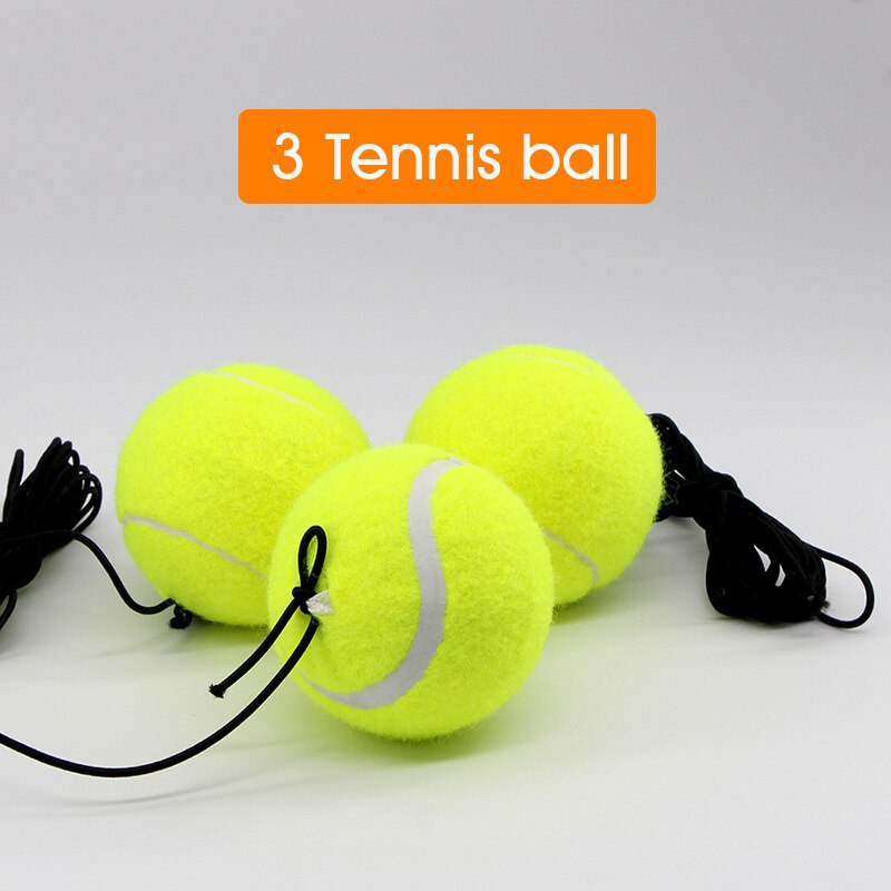Welkin tunge tennis træning hjælpemidler værktøj elastisk reb bold praksis selvstændig rebound tennis træner partner sparring enhed: 3 tennisbold