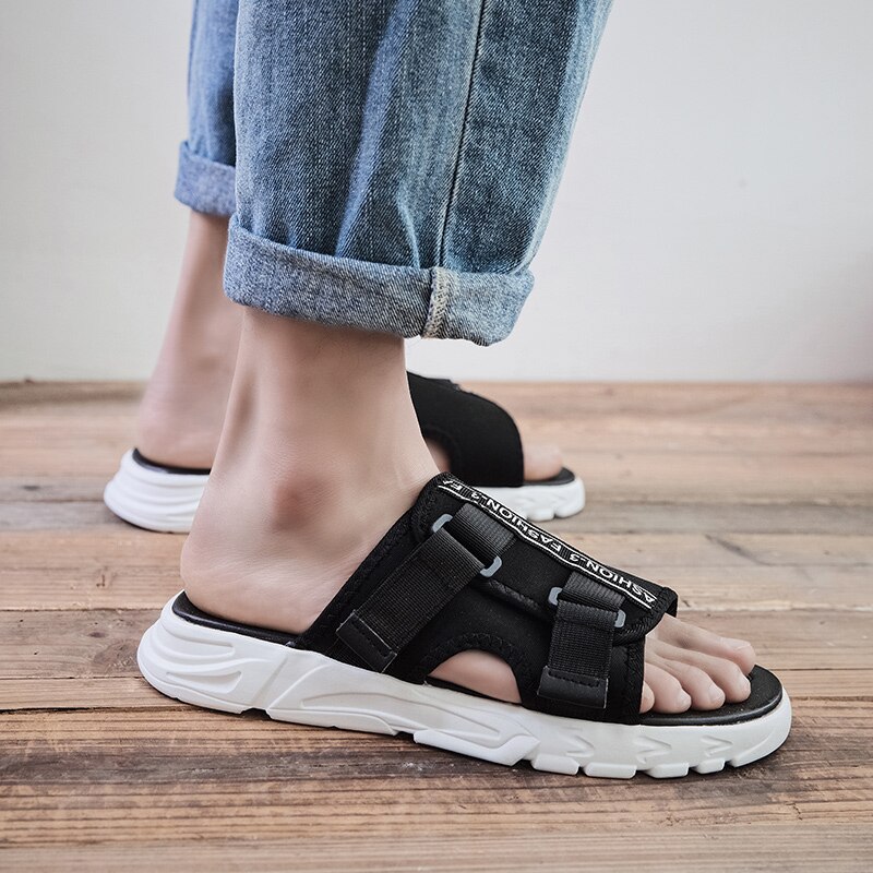 Cyytl tendência sola grossa casa chinelos plataforma sapatos lisos antiderrapantes sala de estar interior homem slides sólida mulher chinelos chanclas
