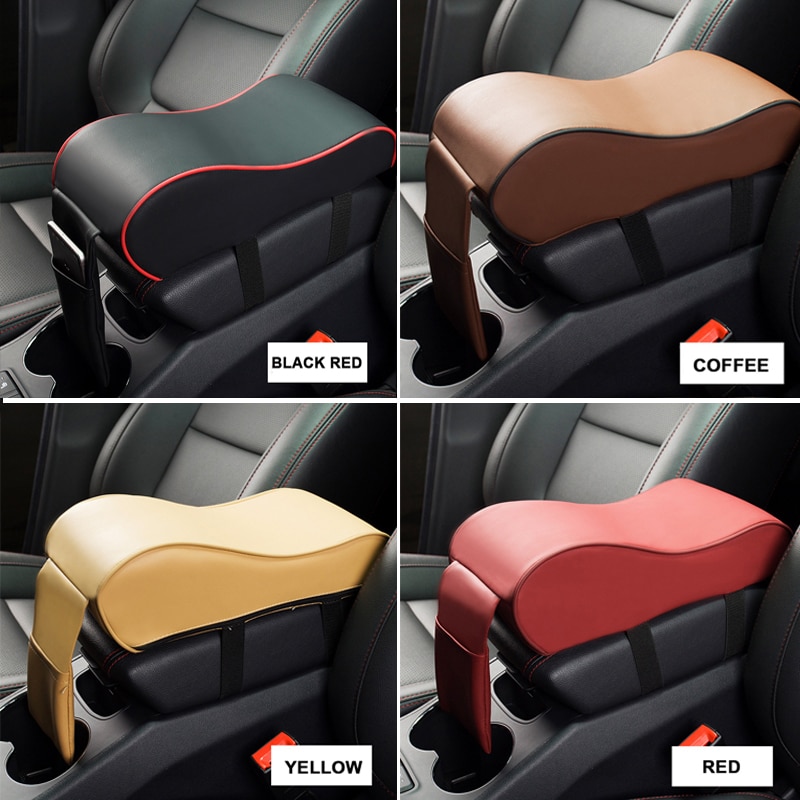 Leather Car Central Armrest Pad Universal Auto Center Console Arm Rest Seat Box Mat Cushion Pillow Cover Vehicle Car Styling