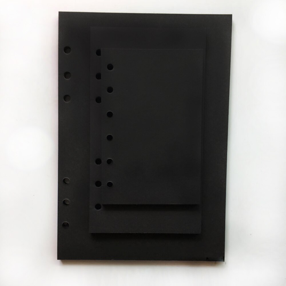 40 arkuszy A5 A6 A7 czarna kartka ręcznie robiony notatnik wewnątrz stron artykuły papiernicze artykuły biurowe szkolne