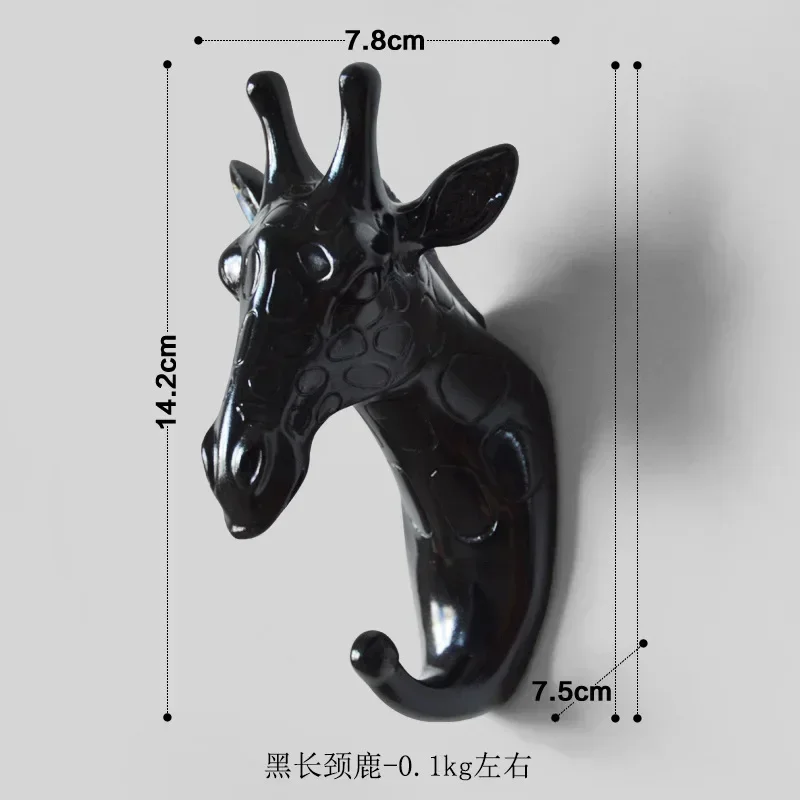 Muur Gemonteerde Haken Dierenkop Rek Kappen Muur Hanger Paard Giraf Elanden Olifant Haken Decoratief Decor Badkamer Accessoires