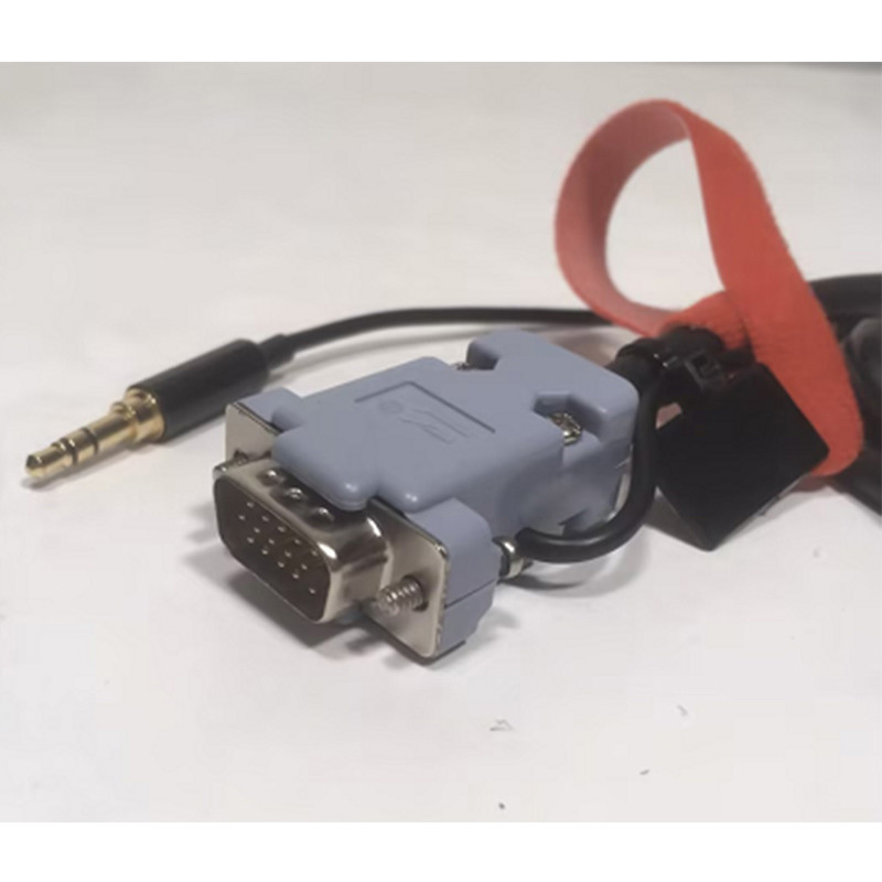 Mister fpga vga til scart rgb/rgbs-kabel til fc fpga-familiecomputer crt emu-driver pc med lav opløsning, ren kobber 3.5mm lyd