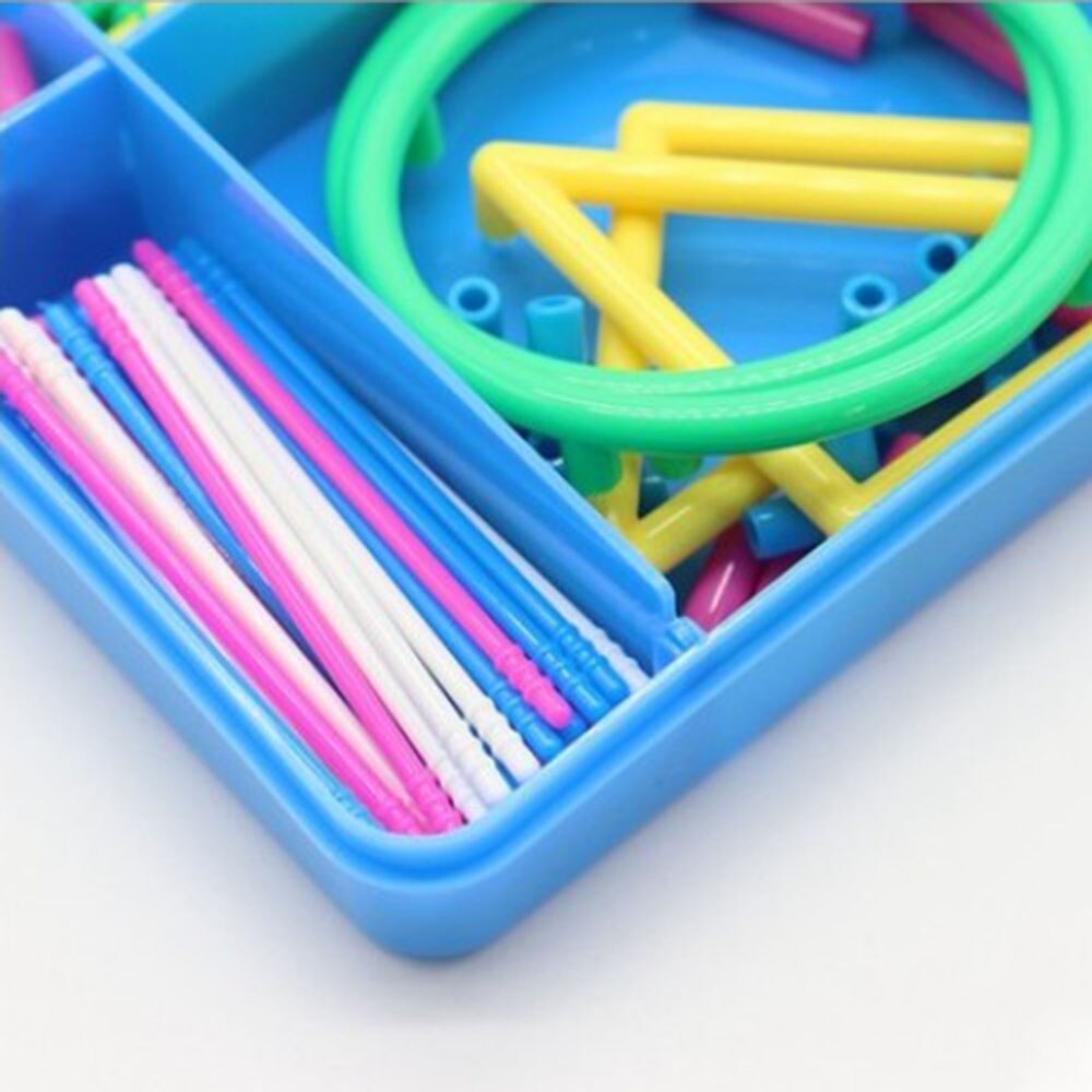 1 set primär matematik utbildningsverktyg diy abs solid geometri modell