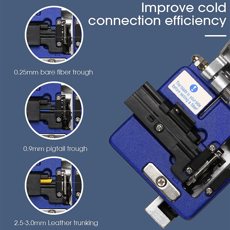 FC 6S fiber cleaver Cold Contact With 12 BladeS FC-6S Metal Material FTTH fiber cable cutter knife cleaver tool