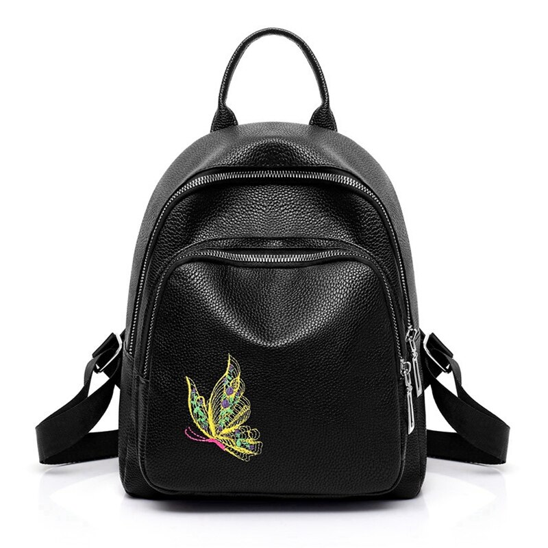Dames Rugzak - Patchwork Leren Schooltas - Casual Daypack met Klinknagel Decoratie