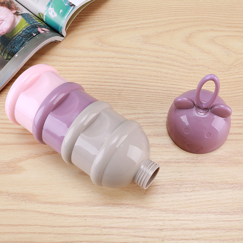 3 Layer Frog Style Portable Baby Food Storage Box Essential Cereal Cartoon Milk Powder Boxes Toddler Kids Formula Milk Container