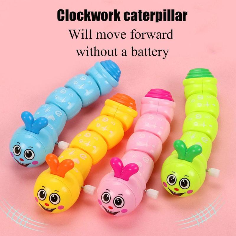 Plastic Caterpillar Wind Up Toy Funny Clockwork Toy Walking Toy Kid ABS Cute Material Educational X5D1