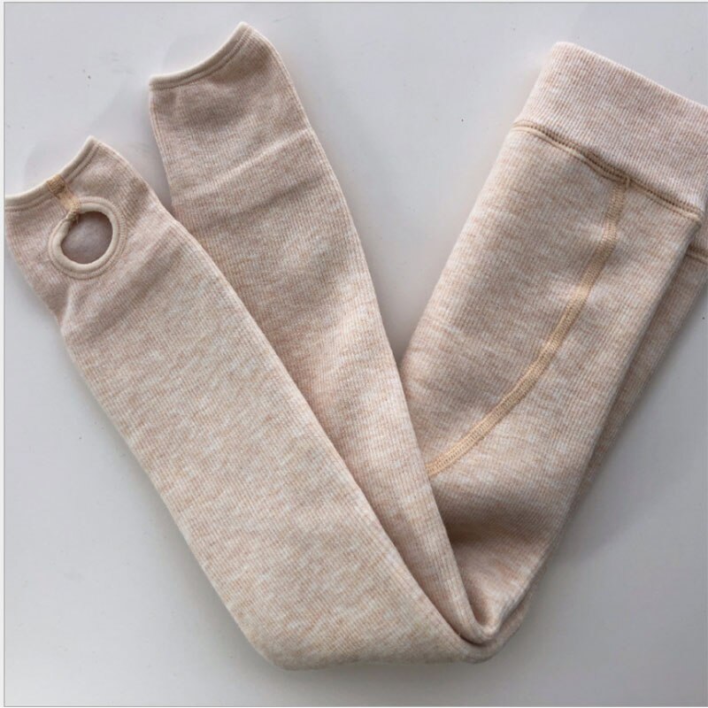 Kindermeisje baby baby kousen 3-8 jaar meisjes panty's kinderen katoenen broeken schattige peuter winter warme panty's: Beige / Ik (5-8t)