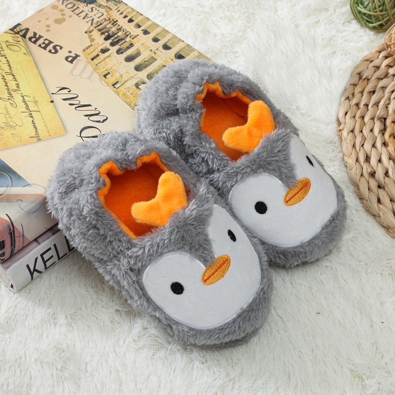 Lemonkid Winter freundlicher Hausschuhe Niedlichen Karikatur Pinguin drinnen Schuhe freundlicher Plüsch Hausschuhe Jungen Mädchen Hause Baumwolle Schuhe 5 Farbe