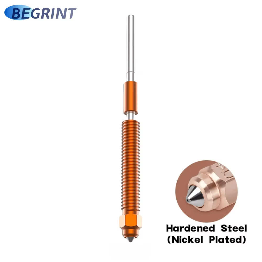 For Creality Hi Combo 3D Printer 0.2/0.4/0.6/0.8mm Quick-Swap Nozzles Kit Titanium Alloy Heat Break High Flow Nozzle For K2 Plus: 0.2mm / Red