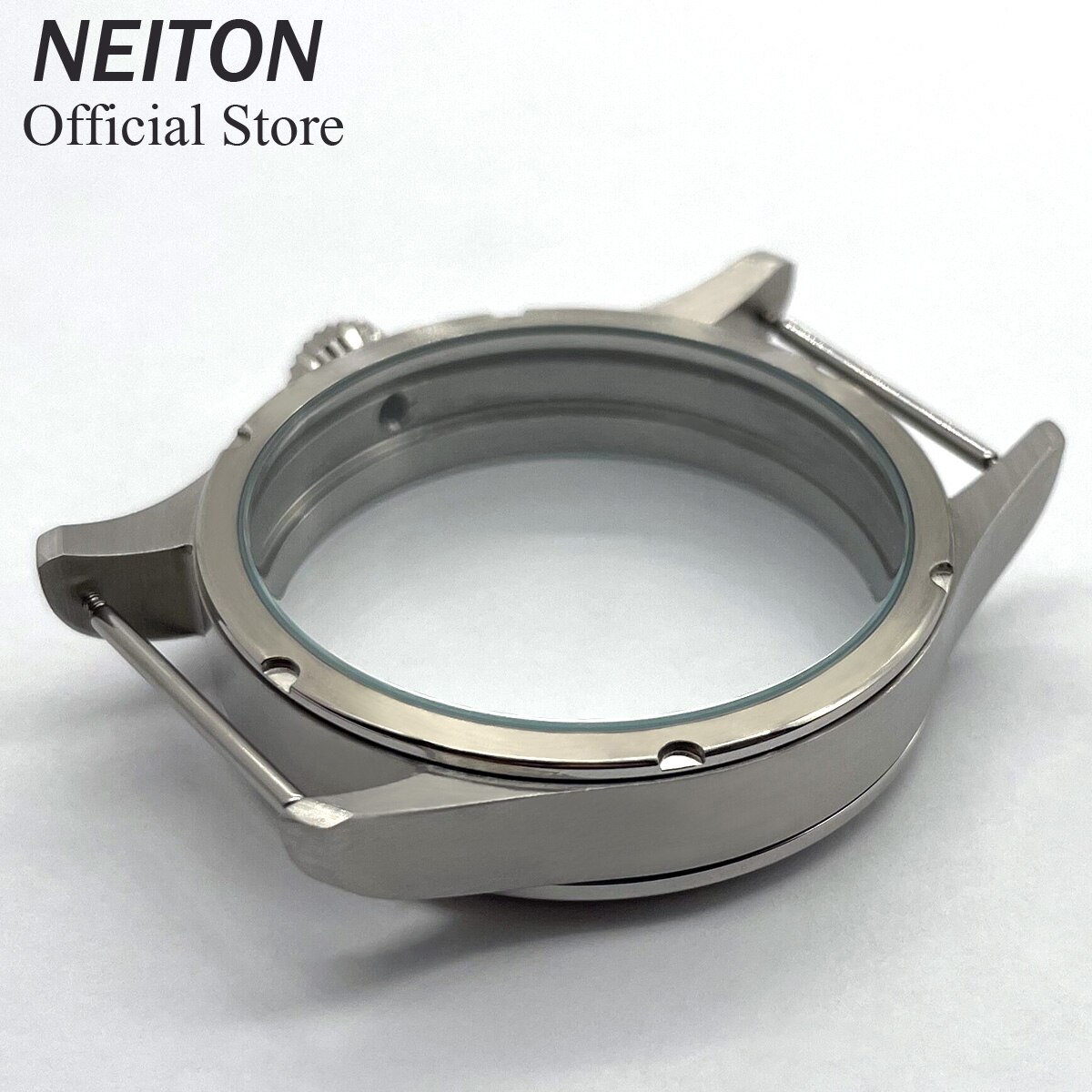 NEITON 42mm Manual Watch Case See-through Back Sapphire Glass Fit ETA 6497 6498 ST3600 3602 Bronzed/PVD Black