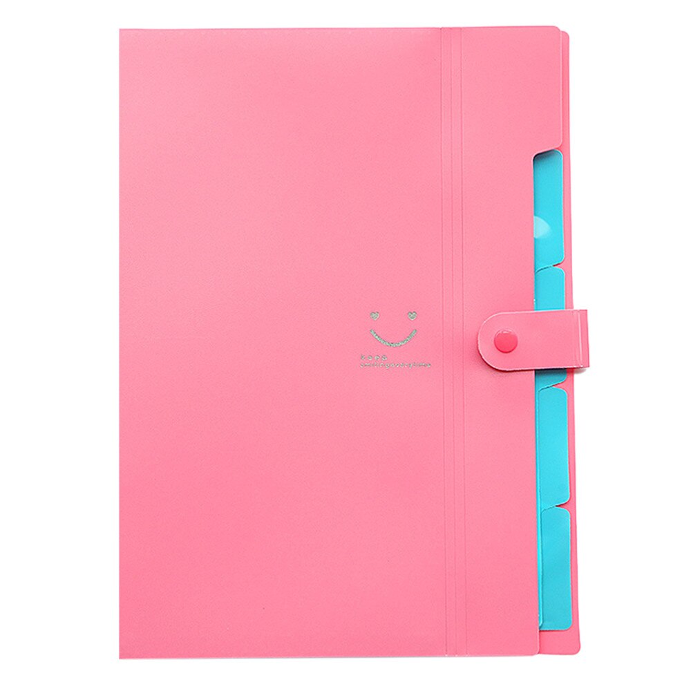 A4 Bestand Document Bag Pouch Bill Map Houder Organizer Fastener Kantoorbenodigdheden Verse Snoep Kleur Multi-layer Bestandsmap bestand: C