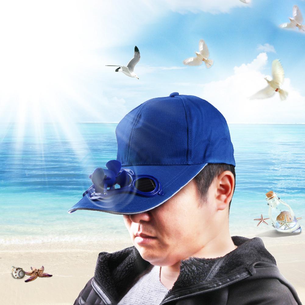 Summer Unisex Outdoor Sports Baseball Caps Hats with Solar Power Cooling Fan