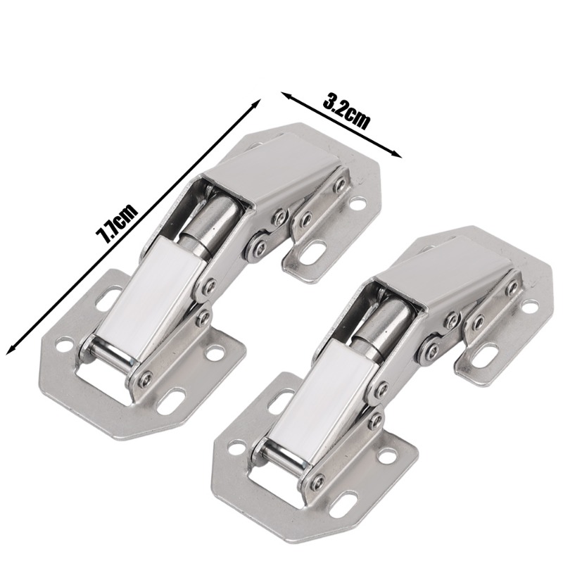 2/10PCS 90 Degree Cabinet Hinges Steel No-Drilling Hole Cupboard Door Hydraulic Buffer Hinges Home Kitchen Furniture Hardware