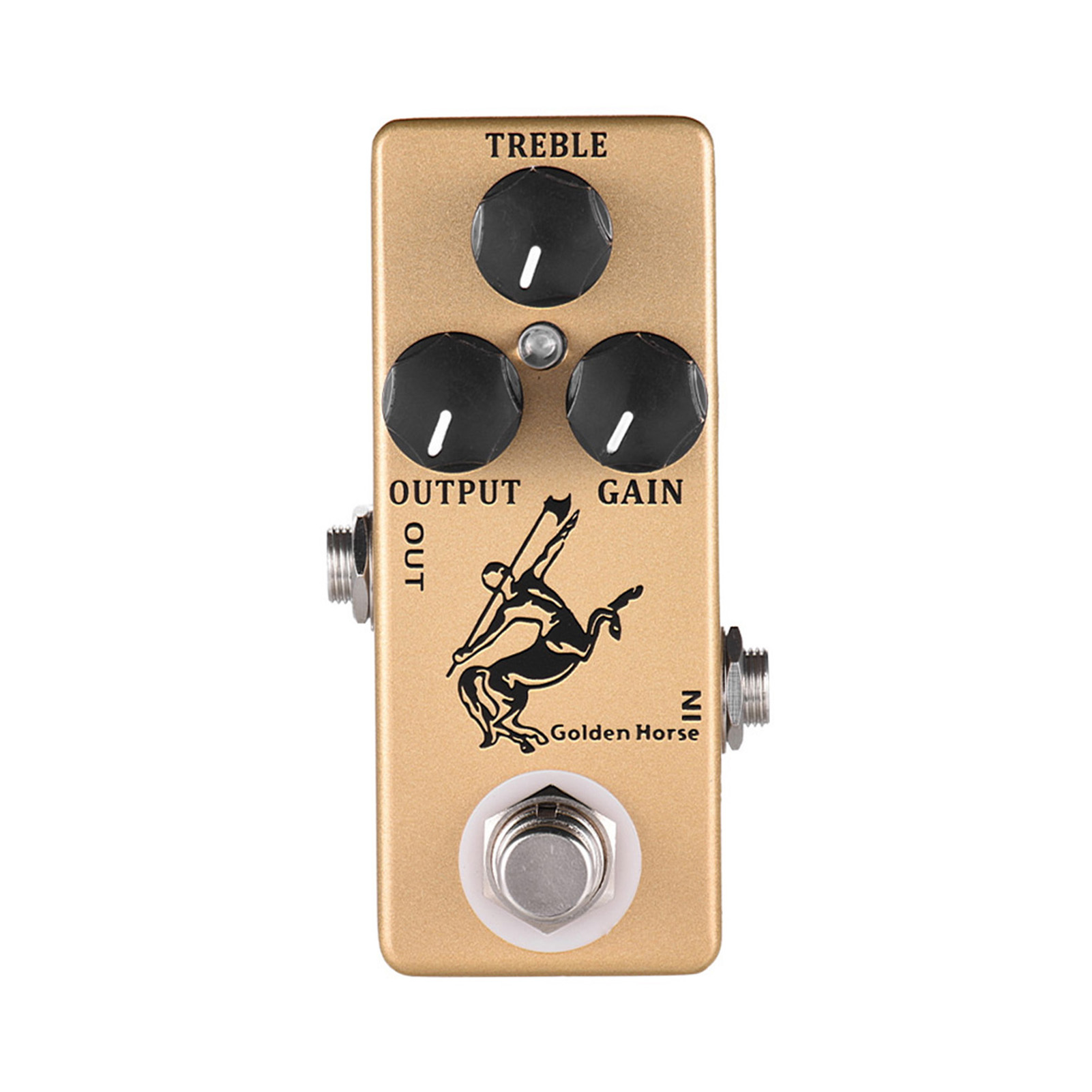 Golden Horse Overdrive Guitar Effect Pedal Overdrive Mini Klon Centaur Pedal Effect True Bypass Guitar Accessories: Golden