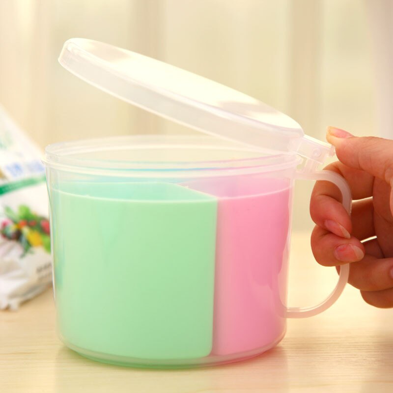 Cute Multi-grid tarro de especias sazonador caja creativa multiusos cocina transparente especias sal pimienta cuchara redonda botellas de almacenamiento