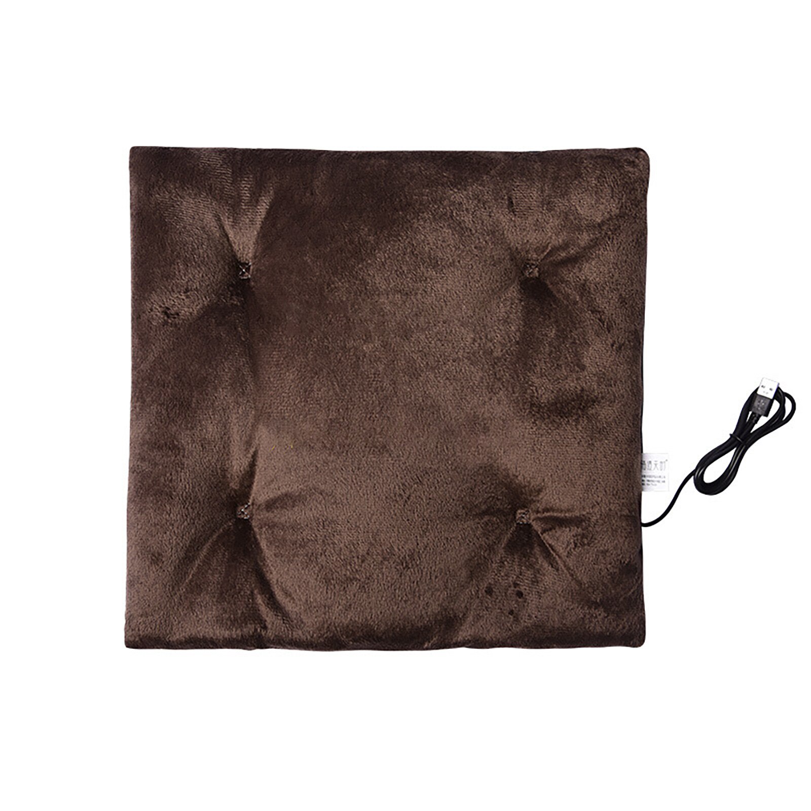 Electric Heating Seat Cushion Office Heating Cushion Usb Car Seat Heating Sofa Outdoor Garden Thick Cotton Home Decor #YJ: Coffee
