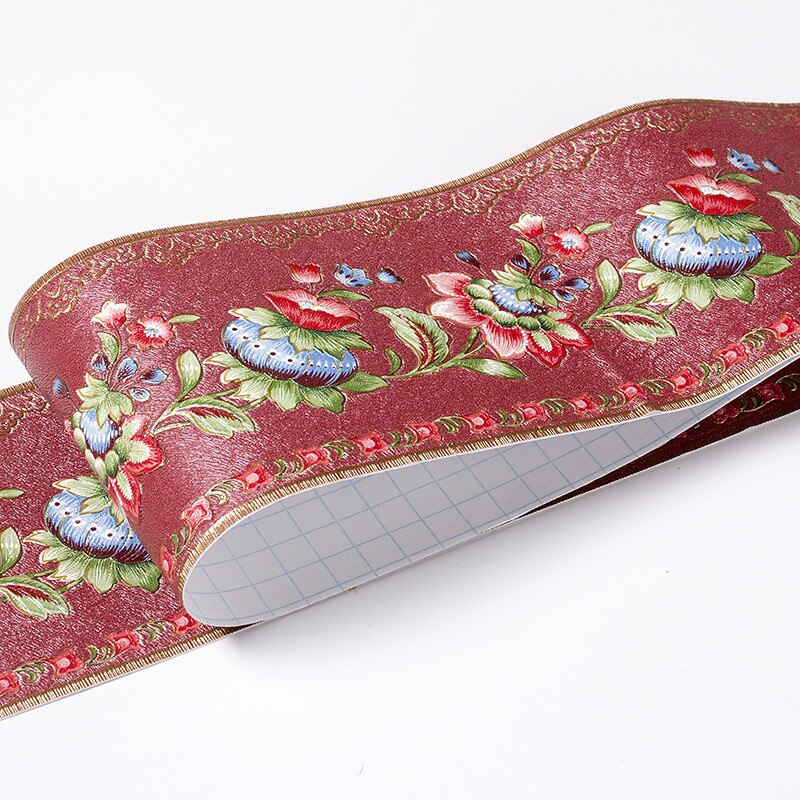 3D Embossed Baseboard Self-adhesive Waistline Sticker Baseboard Border Stickers Waterproof Living Room Bedroom PVC Wall Stickers