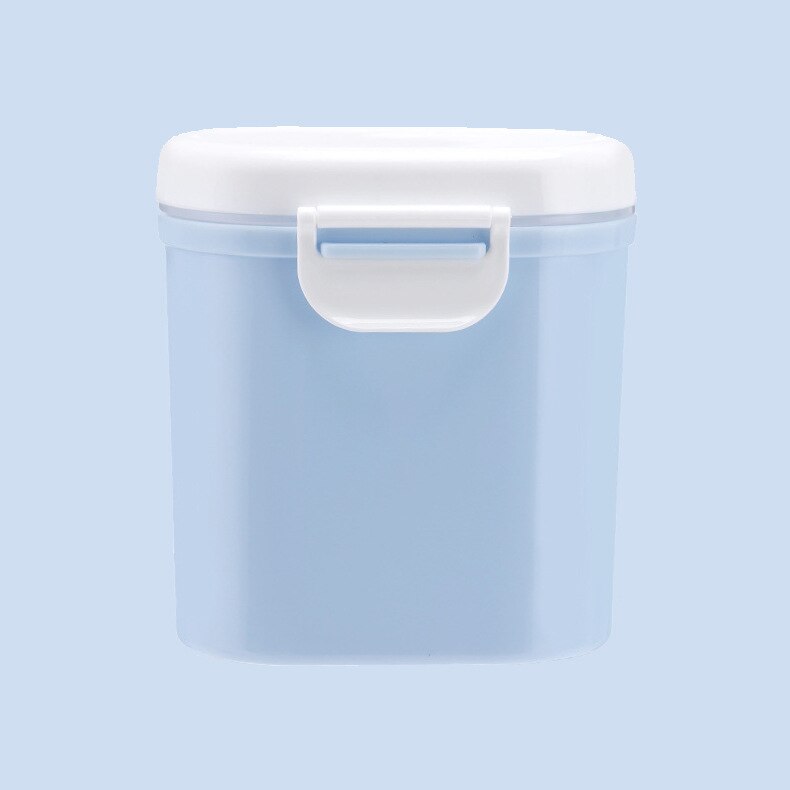 Draagbare Babyvoeding Opbergdoos Bpa-vrij Babyvoeding Feeder Baby Melkpoeder Doos Peuter Snacks Container voeden Lepel: BLUE-L