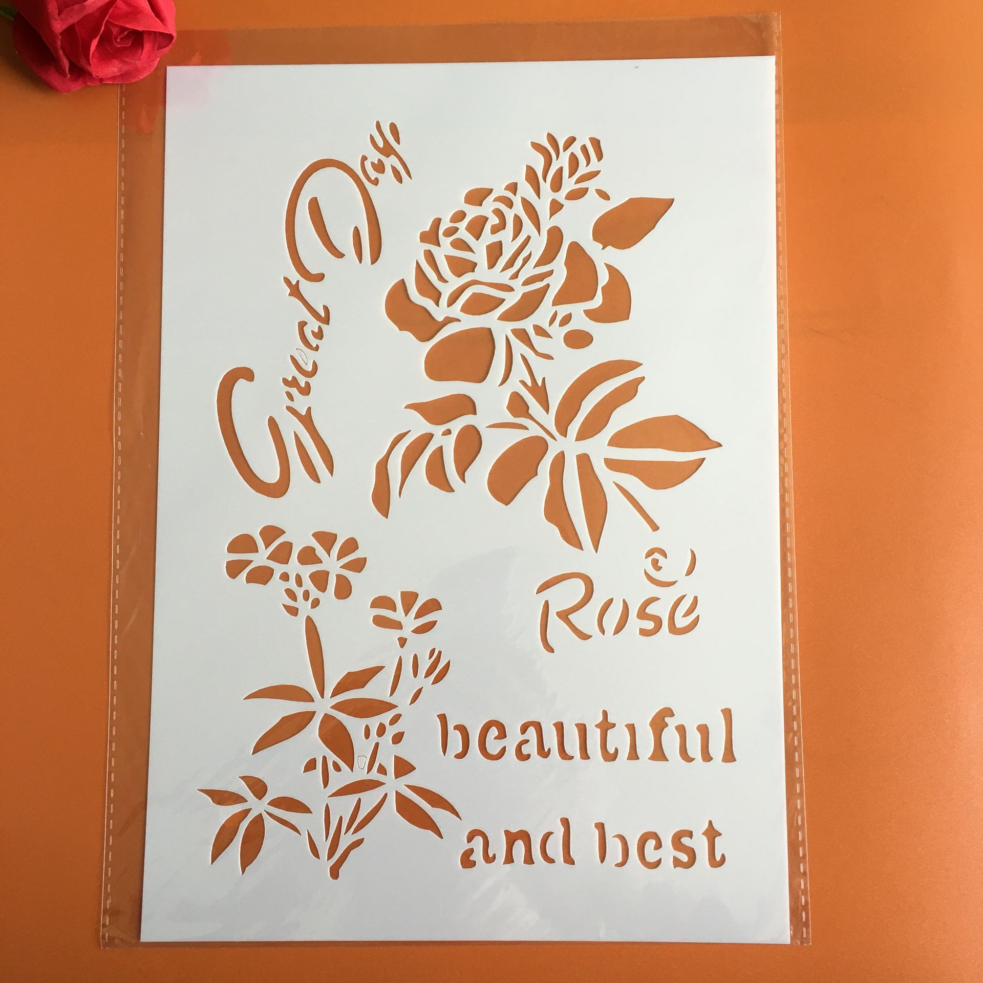 A4 29 * 21cm Rose DIY Stencils Wall Painting Scrap... – Vicedeal
