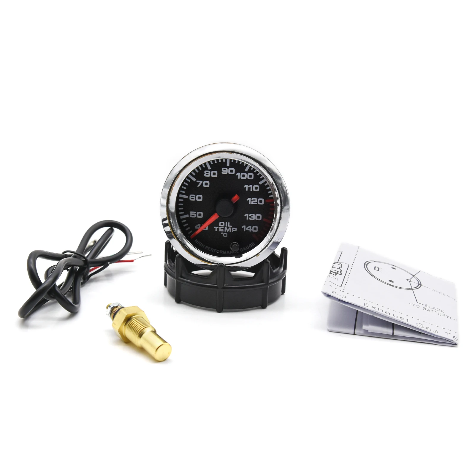 52mm Auto Tacho Meter PRM Öl Press Gauge Luft Kraftstoff Verhältnis Boost Spannung EGT Gauge Wasser Temp Öl Temp meter 7 Farbe Hintergrundbeleuchtung: MULTI
