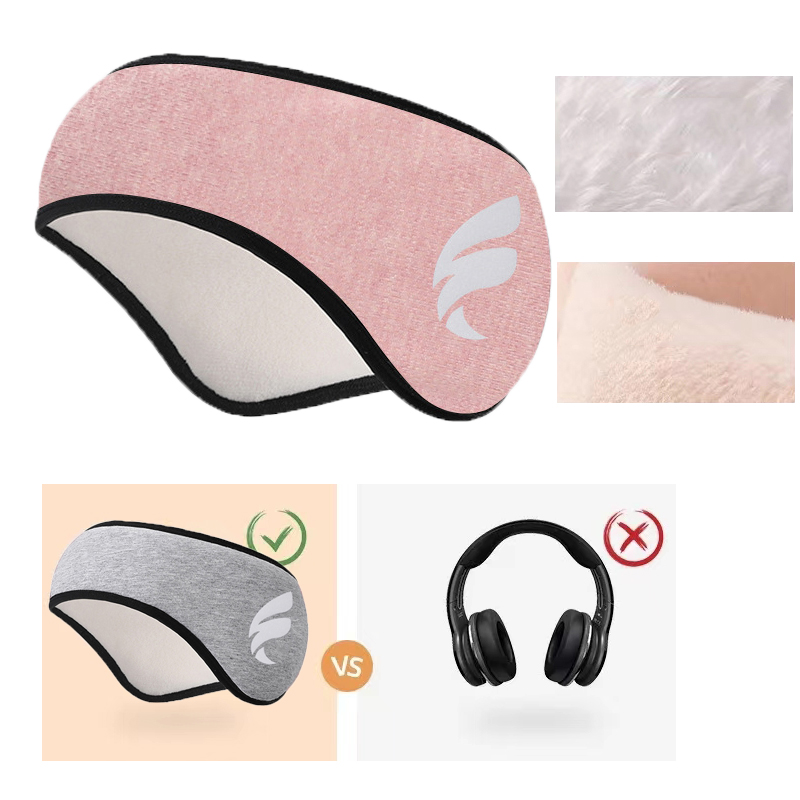 Masque de sommeil occultant pour relaxer, bandeau en peluche, bandeau de couchage en coton pour hommes et femmes, protège-oreilles Anti-bruit