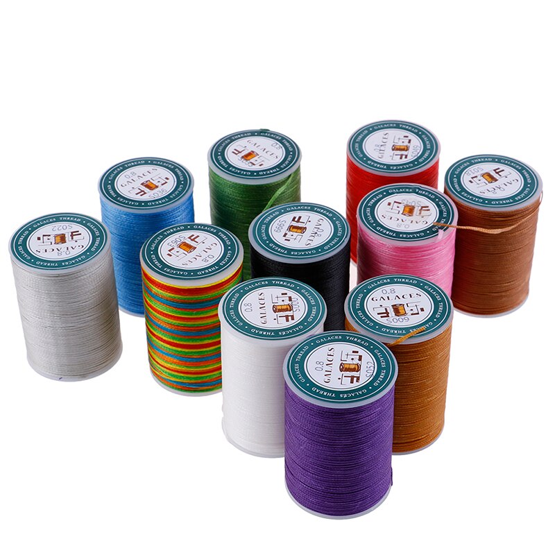 1PC 90 Meter Nähgarn Polyester Schnur Gewachst Faden Leder 0,8mm für DIY Werkzeug Hand NäHenne Gewinde Mehrfarbige