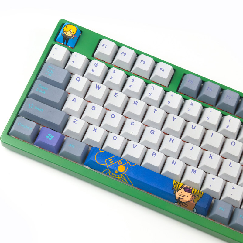 1 Set Five Sides Dye-subbed Space Bar 6.25X 6.25U Spacebar And ESC Keycaps PBT Cherry Profile Keycap For One Piece