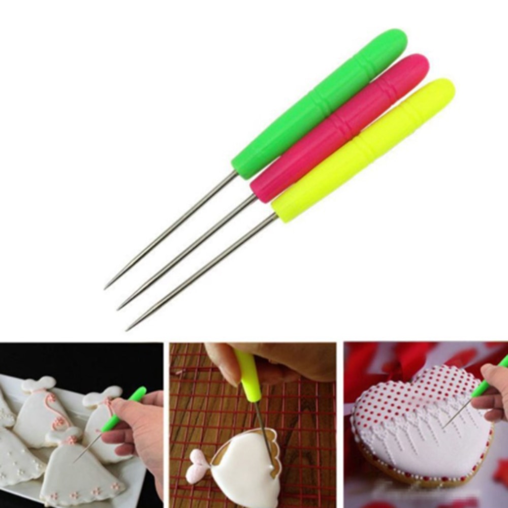 5Pcs Suiker Mengen Naald Doodle Naald Diy Bakken Naald Mixer Rvs Naald Biscuit Icing Naald