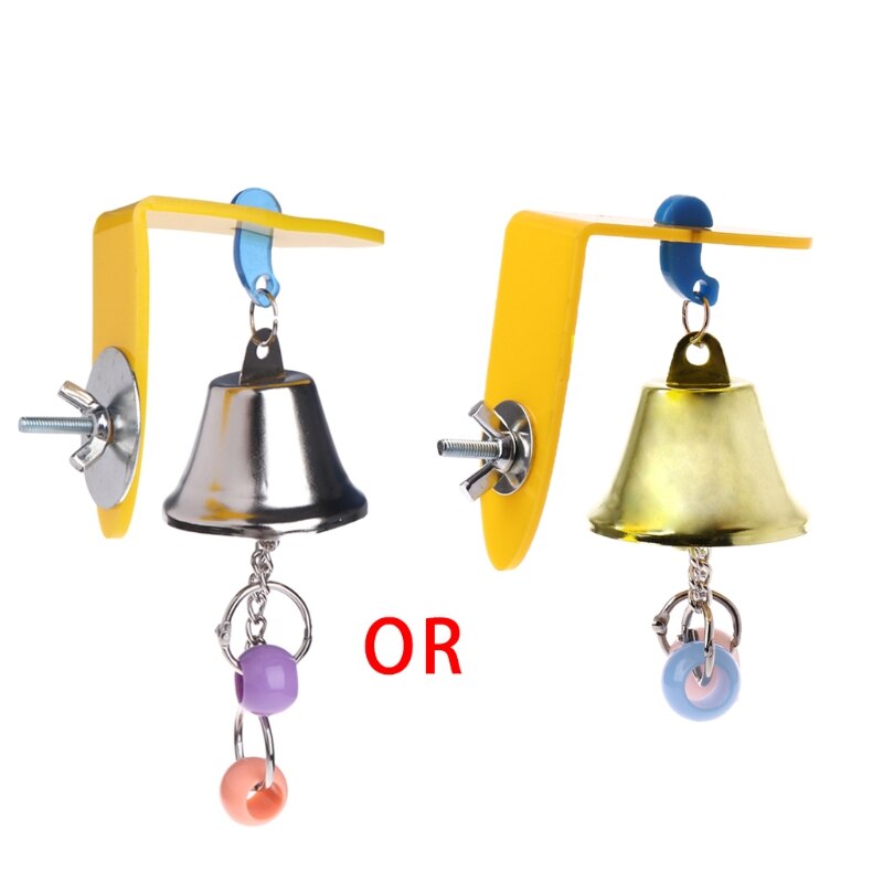 Clochette à perroquets pour enfants, jouet à mâcher, Cage à balançoire suspendue, accessoires de morsure, perles de perruche, Cockatiel, fournitures pour animaux de compagnie: 1 PC