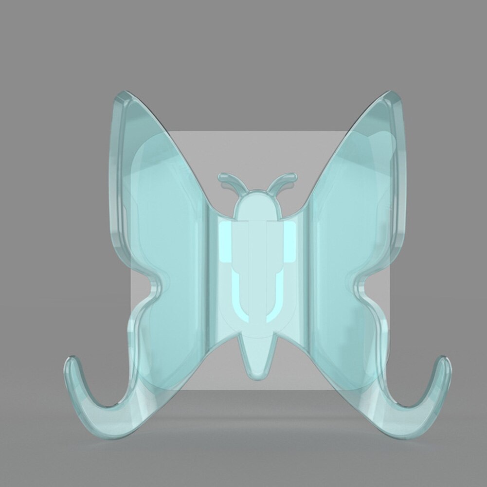 Soporte de gancho para ducha en forma de mariposa, colgadores de pared para bolsa, llaves, toallas, baño, SCI88, nueva decoración: Azul