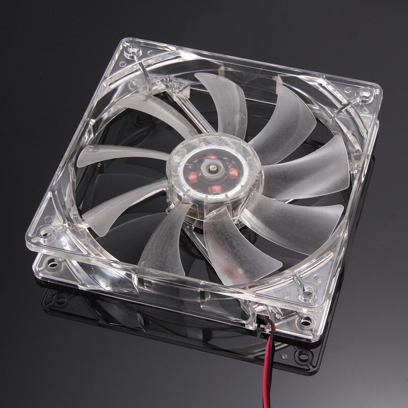 120X120X25 Mm 4pin Kleurrijke Led Computer Case Fan Quad 4-Led Licht Neon Clear 120mm Pc Computer Case Cooling Fan Mod