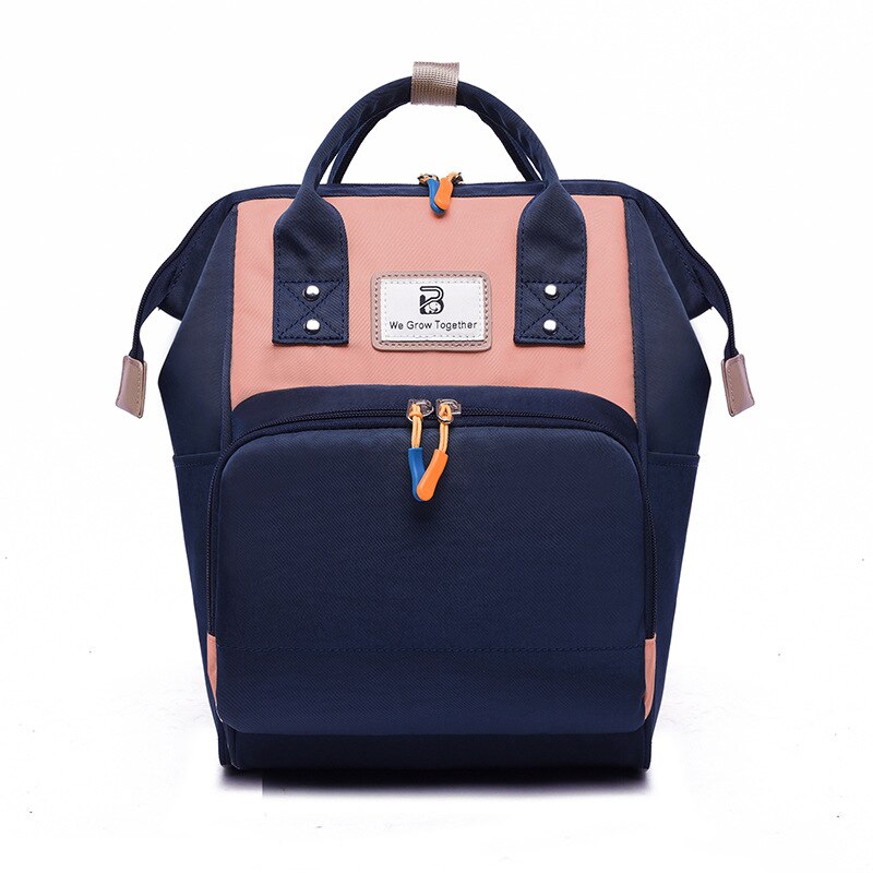 Style sac à couches épaules multi-fonctionnel masse mère sac maman produit infantile sur sac à dos: Pink and Grey Mixed Colors