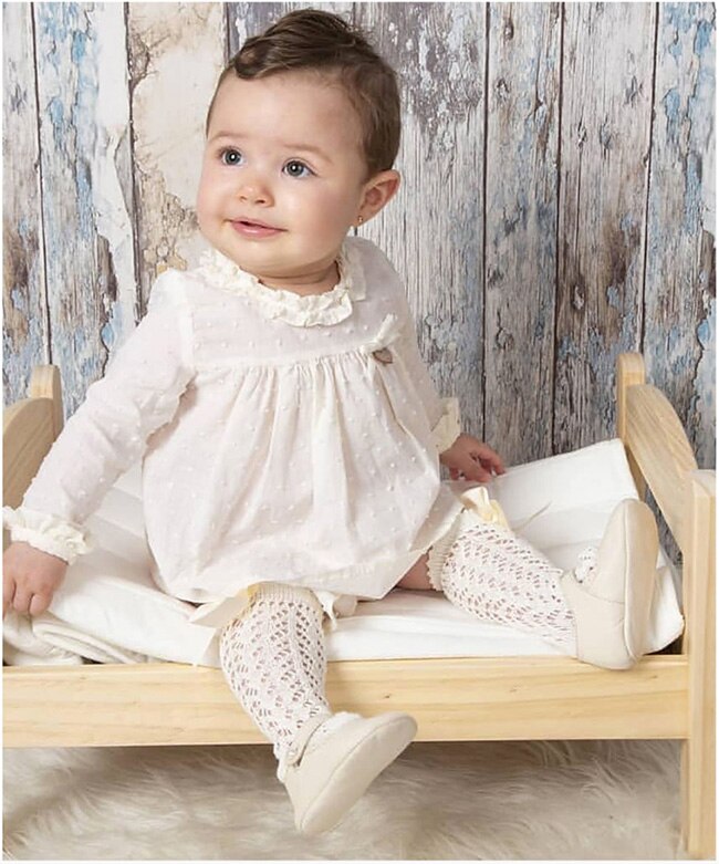 Calcetines hasta la rodilla con lazo para bebé y niño, medias caladas de estilo real, colores caramelo, Verano