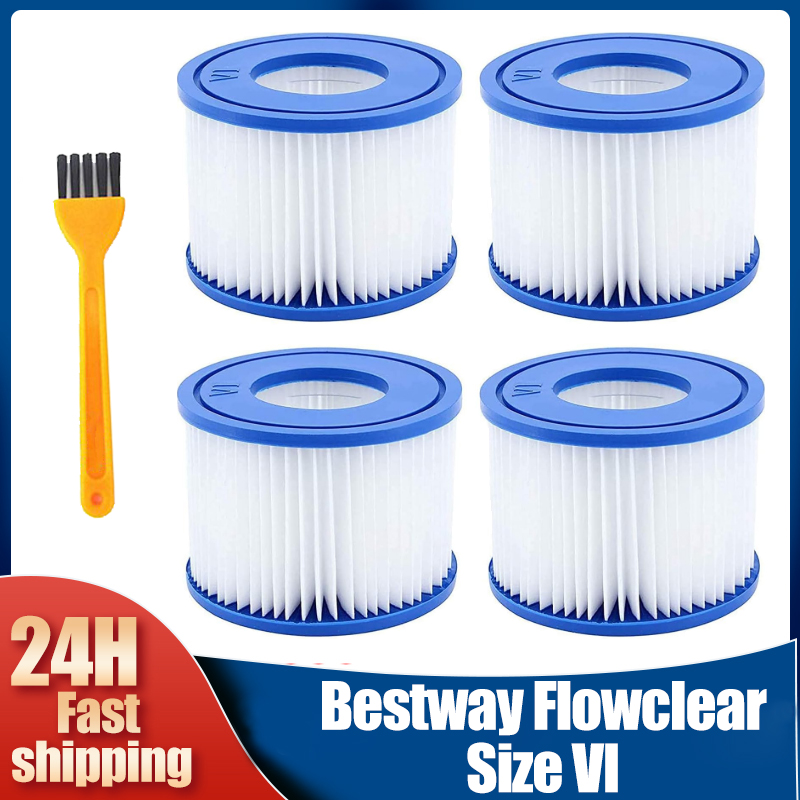 Filtro de piscina de repuesto apto para cartucho de filtro Bestway Flowclear tamaño VI Lay-Z-Spa - Miami Vegas Palm Springs Paris