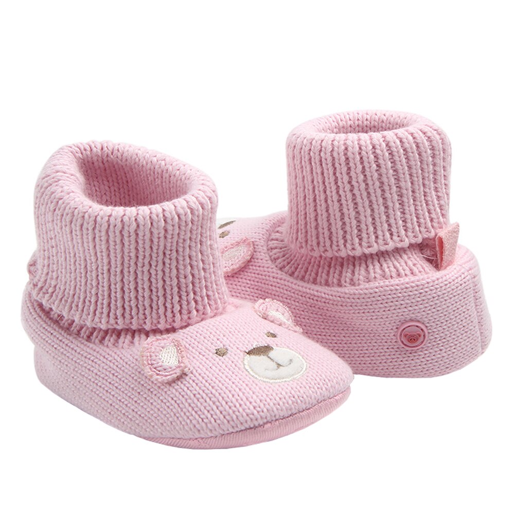 Botas de bebê para recém-nascidos da criança dos desenhos animados meias de crochê novo estilo infantil do bebê meninas sapatos inverno quente booties suporte drop shipping