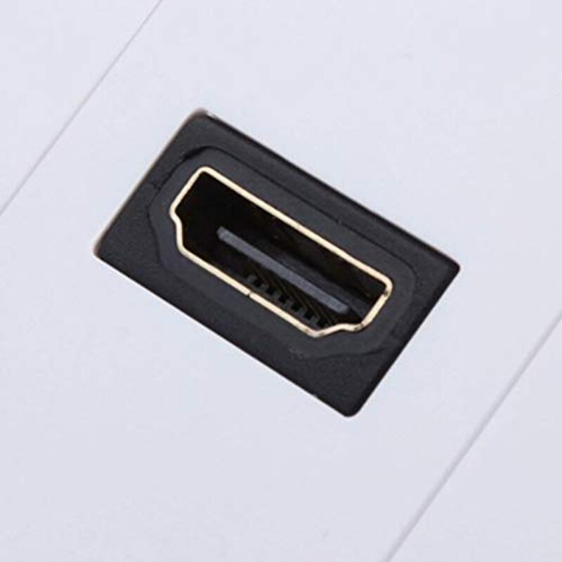 1-Port Wall Plate For HDMI Female Panel Face Cover Square 1080P Full High Definition ABS Plastic Outlet Mounting Bracket Socket