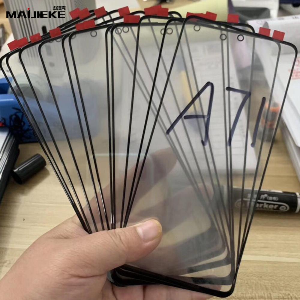 5PCS Front Glass Lens with OCA Glue For Samsung Galaxy A40 A50 A70 A10 A20 A30 A51 A71 A10s A30s Screen Touch panel Replacement